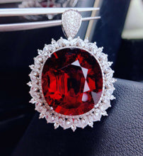 Load image into Gallery viewer, GUILD Certified 17.20ct Natural Vivid Red Rubellite Tourmaline Ring & Pendant in One Style
