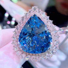 Load image into Gallery viewer, GUILD Certified 29.10ctw Natural Santa Maria Aquamarine Ring & Pendant in One Style