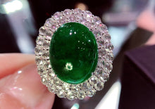Load image into Gallery viewer, GUILD Certified 11.36ctw Natural Emerald Ring & Pendant in One Style
