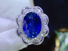 Load image into Gallery viewer, GIL Certified 10.01ct Natural Cornflower Blue Unheated Sapphire Ring & Pendant in One Style