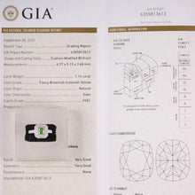 Load image into Gallery viewer, GIA Certified 1.14ct Cushion Natural Yellow Diamond Ring in 18K Gold