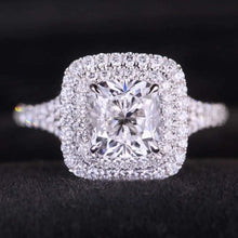 Load image into Gallery viewer, GIA Certified 2.01ct Natural Cushion D/VS1 Diamond Ring in 18K Gold