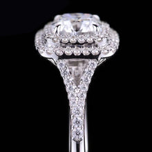 Load image into Gallery viewer, GIA Certified 2.01ct Natural Cushion D/VS1 Diamond Ring in 18K Gold