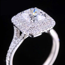 Load image into Gallery viewer, GIA Certified 2.01ct Natural Cushion D/VS1 Diamond Ring in 18K Gold
