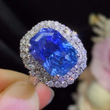Load image into Gallery viewer, Certified 11.11ctw Sri Lanka Natural Cornflower Blue Unheated Sapphire Ring & Pendant in One Style