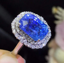 Load image into Gallery viewer, Certified 11.11ctw Sri Lanka Natural Cornflower Blue Unheated Sapphire Ring & Pendant in One Style
