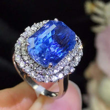 Load image into Gallery viewer, Certified 11.11ctw Sri Lanka Natural Cornflower Blue Unheated Sapphire Ring & Pendant in One Style