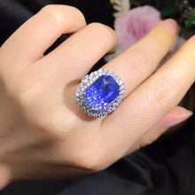 Load image into Gallery viewer, Certified 11.11ctw Sri Lanka Natural Cornflower Blue Unheated Sapphire Ring & Pendant in One Style