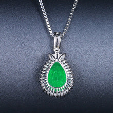 Load image into Gallery viewer, GIL Certified 3.20ct Colombian Natural Emerald Pendant