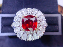 Load image into Gallery viewer, GRS Certified 4.706ctw Mozambique Natural Unheated Ruby Ring & Pendant in One Style