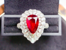 Load image into Gallery viewer, AIGS Certified 3,97ctw Mozambique Unheated Natural Ruby Ring & Pendant in One Style