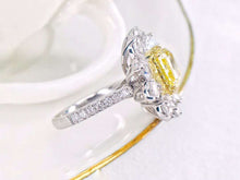 Load image into Gallery viewer, GIA Certified 4.93ctw Cushion Natural Fancy Yellow Diamond Ring & Pendant in One Style