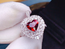 Load image into Gallery viewer, GRS Certified 3.43ctw Natural Vivid Red Unheated Ruby Ring & Pendant in One Style