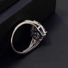 Load image into Gallery viewer, CGL Certified 2.69ctw Sri Lanka Natura Cornflower Blue Sapphire & Diamond Ring 18K Gold