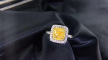 Load image into Gallery viewer, GIA Certified 1.435ctw Cushion Natural Yellow Diamond Ring & Pendant in One Style