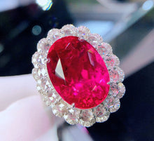 Load image into Gallery viewer, GUILD Certified 12.10ctw Natural Vivid Red Rubellite Tourmaline Ring & Pendant in One Style