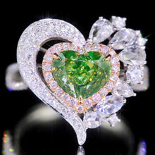 Load image into Gallery viewer, GIA Certifie 2.01ct Heart Fancy Brownish Greenish Yellow Natural Diamond Ring & Pendant in One Style