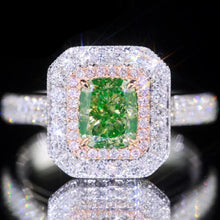 Load image into Gallery viewer, GIA Certified 1.14ct Cushion Natural Yellow Diamond Ring in 18K Gold