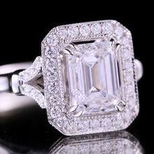 Load image into Gallery viewer, GIA Certified 2.02ct D VS2 Natural Emerald Cut Diamond Ring in 18K Gold