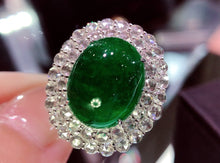 Load image into Gallery viewer, GUILD Certified 11.36ctw Natural Emerald Ring & Pendant in One Style