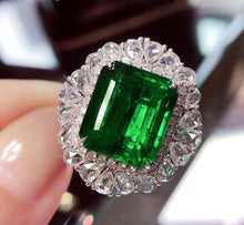 Load image into Gallery viewer, GUILD Certified 9.80ctw Natural Emerald Ring & Pendant in One Style