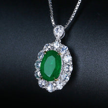 Load image into Gallery viewer, GRC Certified 3.00ct Natural Emerald & Diamond Pendant