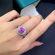 Load image into Gallery viewer, CGL Certified 2.76ctw Sri Lanka Natura Unheated Padparadscha Sapphire & Diamond Ring