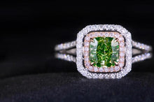 Load image into Gallery viewer, GIA Certified 1.31ct Cushion Natural Yellow Diamond Ring in 18K Gold