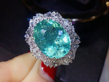 Load image into Gallery viewer, GUILD Certified 9.96ct Natural Paraiba Tourmaline Ring & Pendant in One Style