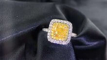 Load image into Gallery viewer, GIA Certified 1.435ctw Cushion Natural Yellow Diamond Ring & Pendant in One Style