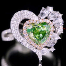 Load image into Gallery viewer, GIA Certifie 2.01ct Heart Fancy Brownish Greenish Yellow Natural Diamond Ring & Pendant in One Style