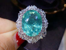 Load image into Gallery viewer, GUILD Certified 9.96ct Natural Paraiba Tourmaline Ring & Pendant in One Style