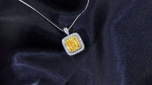 Load image into Gallery viewer, GIA Certified 1.435ctw Cushion Natural Yellow Diamond Ring & Pendant in One Style