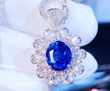 Load image into Gallery viewer, GUILD Certified 6.52ct Natural Cornflower Blue Unheated Sapphire Ring & Pendant in One Style