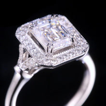 Load image into Gallery viewer, GIA Certified 2.02ct D VS2 Natural Emerald Cut Diamond Ring in 18K Gold