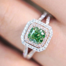 Load image into Gallery viewer, GIA Certified 1.31ct Cushion Natural Yellow Diamond Ring in 18K Gold
