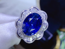 Load image into Gallery viewer, GIL Certified 10.01ct Natural Cornflower Blue Unheated Sapphire Ring & Pendant in One Style