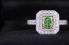 Load image into Gallery viewer, GIA Certified 1.14ct Cushion Natural Yellow Diamond Ring in 18K Gold