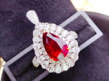 Load image into Gallery viewer, AIGS Certified 3,97ctw Mozambique Unheated Natural Ruby Ring & Pendant in One Style