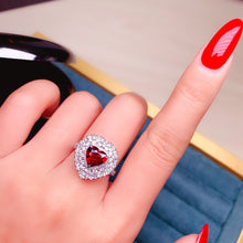 Load image into Gallery viewer, GRS Certified 3.43ctw Natural Vivid Red Unheated Ruby Ring & Pendant in One Style