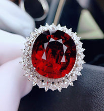 Load image into Gallery viewer, GUILD Certified 17.20ct Natural Vivid Red Rubellite Tourmaline Ring & Pendant in One Style