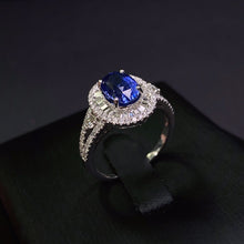 Load image into Gallery viewer, CGL Certified 2.68ctw Sri Lanka Natura Royal Blue Unheated Sapphire & Diamond Ring