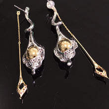 Load image into Gallery viewer, GRC Certified 16.255ctw Vivid Green Natural Emerald & Diamond Earrings