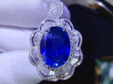 Load image into Gallery viewer, GIL Certified 10.01ct Natural Cornflower Blue Unheated Sapphire Ring & Pendant in One Style