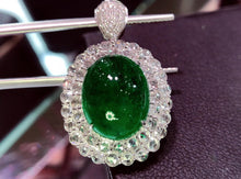 Load image into Gallery viewer, GUILD Certified 11.36ctw Natural Emerald Ring & Pendant in One Style