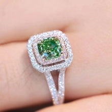 Load image into Gallery viewer, GIA Certified 1.31ct Cushion Natural Yellow Diamond Ring in 18K Gold