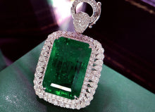 Load image into Gallery viewer, GUILD Certified 22.96ctw Natural Emerald Ring & Pendant in One Style