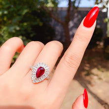 Load image into Gallery viewer, AIGS Certified 3,97ctw Mozambique Unheated Natural Ruby Ring & Pendant in One Style