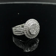 Load image into Gallery viewer, GRC Certified 0.63ctw Natural Diamond Ring 18K White Gold