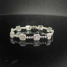 Load image into Gallery viewer, GRC Certified 2.33ctw Natural Diamond Bracelet 18K White Gold